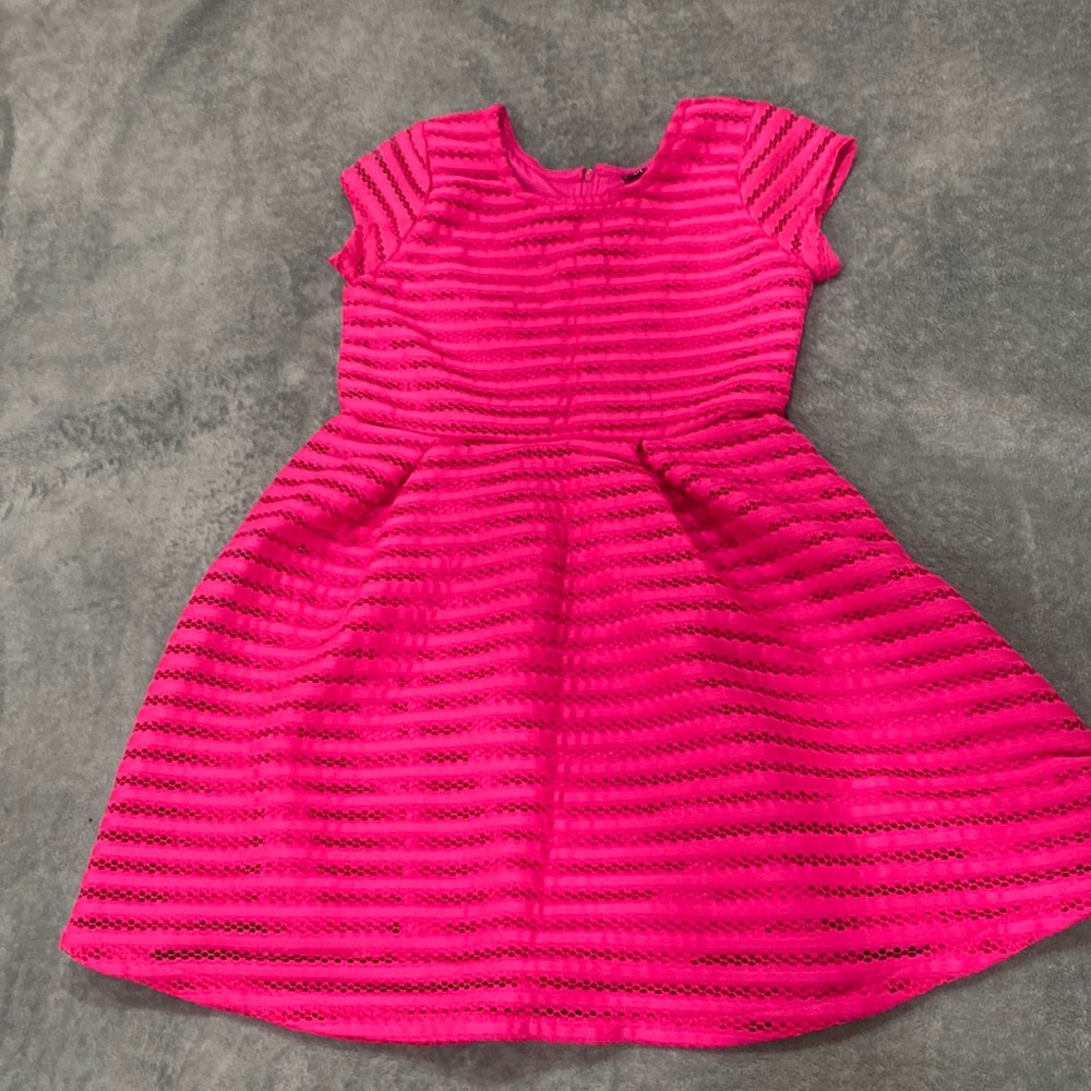 Girls Pink Short Sleeve A-line dress Children’s Place Ribbed Skater Dress